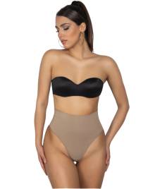 ZETA CURVES TRISHA Στρινγκ Κορσές Κοιλιάς Μπέζ