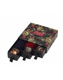 SOMA BOXER ΑΝΔΡΙΚΑ ΣΕ ΚΟΥΤΙ THE SKULLS & BONES SKULLSBOX Μαύρο, Μπορντό, Μπλε