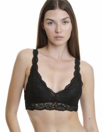 WALK ΓΥΝΑΙΚΕΙΟ BRALETTE ΜΕ ΔΑΝΤΕΛΑ W2240 ΜΑΥΡΟ 02