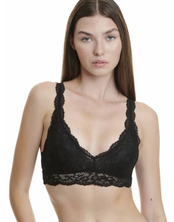 WALK ΓΥΝΑΙΚΕΙΟ BRALETTE ΜΕ ΔΑΝΤΕΛΑ W2240 ΜΑΥΡΟ 02