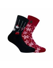 WALK ΓΥΝΑΙΚΕΙΕΣ ΚΑΛΤΣΕΣ BAMBOO ΜΕ ΣΧΕΔΙΟ X-MAS GIFTBOX 2ΖΕΥΓΗ CHR-16 MULTICOLOR