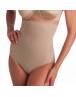 Naomi & Nicole Hi-Waist Brief - Γυναικείο Ψηλόμεσο Λαστέξ Μπεζ - 775-1