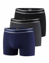 IMPETUS 3 PACK BOXERS COTTON STRETCH REF.: P230021 ΜΑΥΡ0-ΓΚΡΙ ΑΝΘΡΑΚΙ-ΜΠΛΕ F93