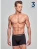 IMPETUS 3 PACK BOXERS COTTON STRETCH REF.: P230021 ΜΑΥΡ0-ΓΚΡΙ ΑΝΘΡΑΚΙ-ΜΠΛΕ F93