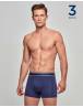 IMPETUS 3 PACK BOXERS COTTON STRETCH REF.: P230021 ΜΑΥΡ0-ΓΚΡΙ ΑΝΘΡΑΚΙ-ΜΠΛΕ F93