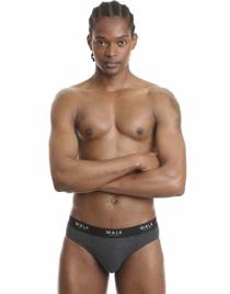 WALK ΑΝΔΡΙΚΟ ΒΑΜΒΑΚΕΡΟ ΣΛΙΠ 2ΤΕΜ W1769_0902 ΑΝΘΡΑΚΙ ΜΕΛ. - ΜΑΥΡΟ