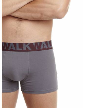 Walk Ανδρικό Βαμβακερό μπόξερ (2 τμχ.) W1755-1_1027 Γκρι σκούρο - Γκρενά