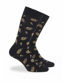 WALK Βαμβακερές κάλτσες με σχέδιο γαλοπούλες Μαύρο W1064-26_02