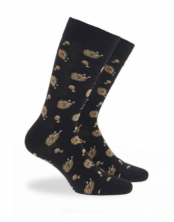 WALK Βαμβακερές κάλτσες με σχέδιο γαλοπούλες Μαύρο W1064-26_02