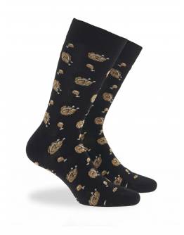 WALK Βαμβακερές κάλτσες με σχέδιο γαλοπούλες Μαύρο W1064-26_02