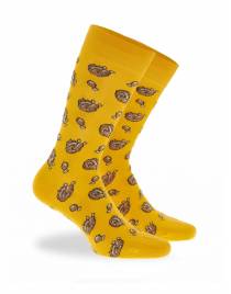 WALK Βαμβακερές κάλτσες με σχέδιο γαλοπούλες Κίτρινο σκούρο W1064-26_33