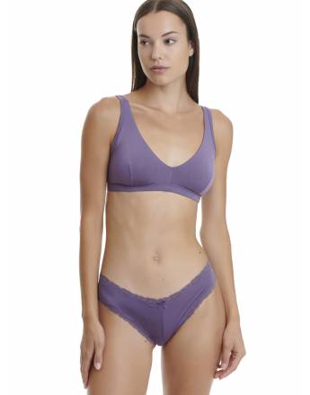 WALK Τριγωνικό σουτιέν από bamboo Μωβ W2213_55