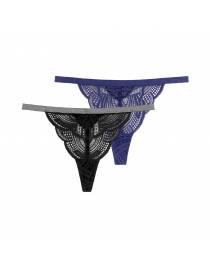 DORINA STELLA-2PP Γυναικεία Slip String FXST0016LA103-2X0312 Black/Blue