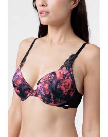 DORINA Γυναικείο Σουτιέν HESTIA PUSH UP DEMI Cup-B με ενίσχυση FXTT0023LA104-BK0066 Μαύρο