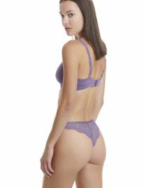 Walk Brazilian σλιπ από bamboo και δαντέλα Μωβ W2043_55