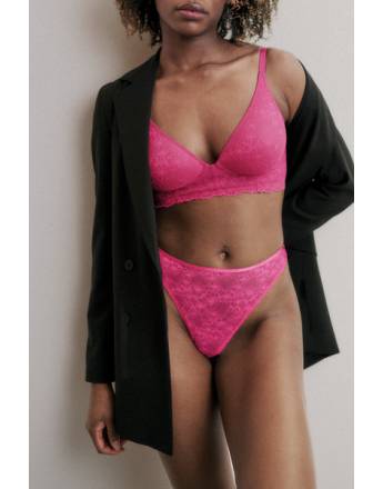 Triumph Γυναικειο Ψηλομεσο String Bright Spotlight High Leg 10216476-7760 Φουξια