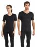 BLackspade Unisex Ισοθερμική Φανέλα με λαιμό V, με Κοντό Μανίκι Μαυρο1263-2