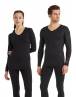 BLackspade Unisex Ισοθερμική Φανέλα με λαιμό V, με Μακρύ Μανίκι Λευκό 1257-1