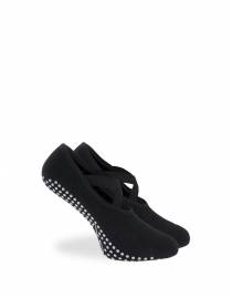 WALK Κάλτσες Γιόγκα - Pilates με σταυρωτά λάστιχα & αντιολισθητικό πάτο Μαύρο W145-1_02