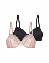 DORINA ΣΟΥΤΙΕΝ SIERRA-2ΤΕΜ WIRED BRA FULL CUP Ε-F ΜΕ ΜΠΑΝΕΛΑ ΧΩΡΙΣ ΕΝΙΧΥΣΗ FXWB0048LA132-2X0206 PINK/BLACK