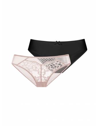 DORINA SLIP SIERRA-2PP BRIEF FXBF0056LA132-2X0206 PINK/BLACK