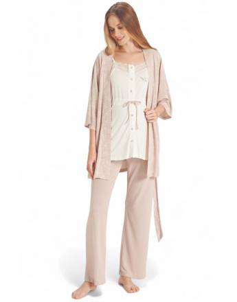 FEYZA SET ΠΙΤΖΑΜΑ ΕΓΚΥΜΟΣΥΝΗΣ ΜΕ ΡΟΜΠΑ EXTRA SOFT FZA5075