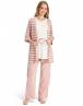 Feyza Set Πιτζάμα Εγκυμοσύνης με ρόμπα PASTEL LOVE HEARTS FZA5080 Ροζ
