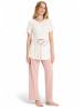 Feyza Set Πιτζάμα Εγκυμοσύνης με ρόμπα PASTEL LOVE HEARTS FZA5080 Ροζ