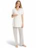 Feyza Set Πιτζάμα εγκυμοσύνης με ρόμπα ΓΚΡΙ CHIC FZA5078