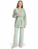 Feyza Set Πιτζάμα εγκυμοσύνης με ρόμπα FZA5077 Πράσινο