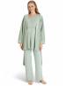 Feyza Set Πιτζάμα εγκυμοσύνης με ρόμπα FZA5077 Πράσινο