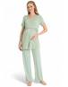 Feyza Set Πιτζάμα εγκυμοσύνης με ρόμπα FZA5077 Πράσινο