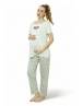 Pijamood Set Πιτζάμα εγκυμοσύνης με ρόμπα MOM'S BABY PJMD9623 Σιελ