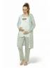 Pijamood Set Πιτζάμα εγκυμοσύνης με ρόμπα MOM'S BABY PJMD9623 Σιελ