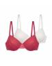 DORINA Γυναικείο Σουτιέν MELANIE-2PP Cup D-E με μπανέλα και ελαφριά ενίσχυση FXTT0040LA129-2X0362 Red/Ivory