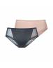DORINA IMANI-2TEM. Γυναίκειο Slip HIPSTER CLASSIC FXHI0030ME022-2X0367 Grey/Beige