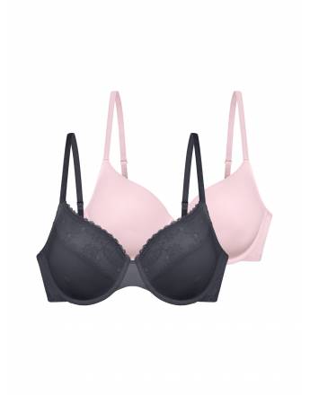 DORINA ΓΥΝΑΙΚΕΙΟ ΣΟΥΤΙΕΝ RADHA-2PP ΜΕ ΕΛΑΦΡΑ ΕΝΙΣΧΥΣΗ ΚΑΙ ΜΠΑΝΕΛΑ | 3/4 CUP D-E FXTT0069LA141-2X0388 GREY/RINK