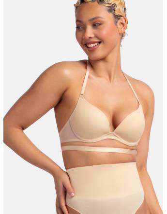 DORINA MICHELLE SOLUTION ΠΟΛΥΜΟΡΦΙΚΟ PLUNGE 3/4 CUP B-C | PUSH UP | WITH WIRE | REMOVABLE STRAPS FXPG0042MI121-BE0001 BEIGE