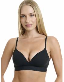 Walk Βαμβακερό σουτιέν με λάστιχο και ελαφριά ενίσχυση Μαύρο W2252-1_02