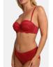 DORINA ZELINA Γυναικείο Σουτιέν Strapless με μπανέλα και ελαφρά ενίσχυση Cup B-D κόκκινο FXBA0010LA163-RD0035