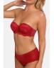 DORINA ZELINA Γυναικείο Σουτιέν Strapless με μπανέλα και ελαφρά ενίσχυση Cup B-D κόκκινο FXBA0010LA163-RD0035