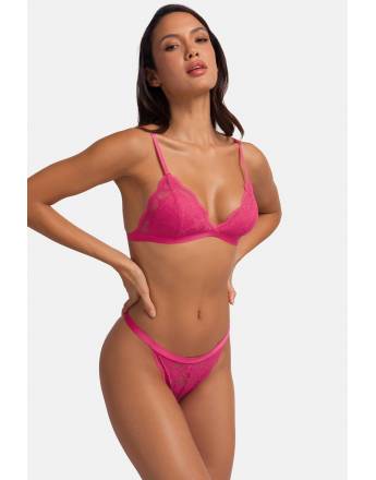 DORINA KISHA-2TEM. ΓΥΝΑΙΚΕΙΟ SLIP- STRING FXST0015LA166-2X0395 Pink/Black