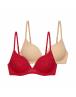 DORINA FLORIE-2TEM ΓΥΝΑΙΚΕΙΟ ΣΟΥΤΙΕΝ PUSH UP Cup B-C ΜΕ ΜΠΑΝΕΛΑ FXPG0007LA088-2X0404 Red/Beige
