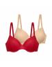 DORINA FLORIE-2TEM ΓΥΝΑΙΚΕΙΟ ΣΟΥΤΙΕΝ Cup D-E ME MΠΑΝΕΛΑ ΚΑΙ ΕΛΑΦΡΑ ΕΝΙΣΧΥΣΗ FXTT0041LA088-2X0404 Red/Beige