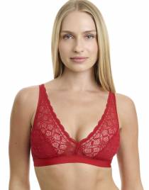 Walk Τριγωνικό Γυναικείο σουτιέν από δαντέλα Κόκκινο W2241_44