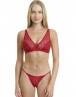 Walk Γυναικείο G-string από δαντέλα με λεπτό κορδονάκι στο πλάι Κόκκινο W2047_44