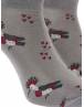 WALK Γυναικείες Βαμβακερές κοφτές κάλτσες με σχέδιο Woody Γκρι W134-15_12