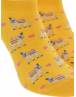 WALK Γυναικείες Βαμβακερές κοφτές κάλτσες με σχέδιο γαϊδουράκια Κίτρινο σκούρο W134-14_33