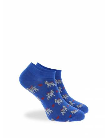 WALK Γυναικειες Βαμβακερές κοφτές κάλτσες με σχέδιο γαϊδουράκια Ρουά W134-14_47