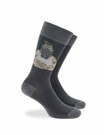 WALK Ανδρικές Κάλτσες από bamboo με σχέδιο sailor Γκρι σκούρο W304-44_10